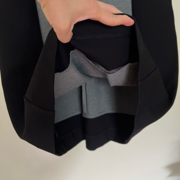 J. Crew Womens Gray Sheath Midi Dress 12 Crew Neck Color Block Casual Classic - Picture 8 of 16